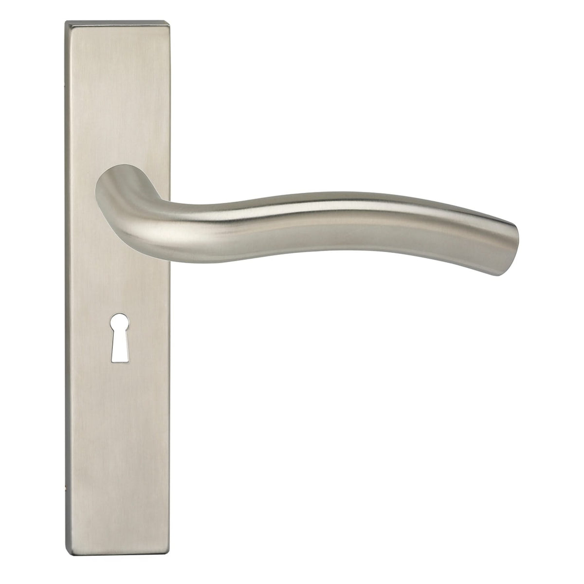 Impresso Conway deurkruk RVS geborsteld op rechthoekig schild - productfoto