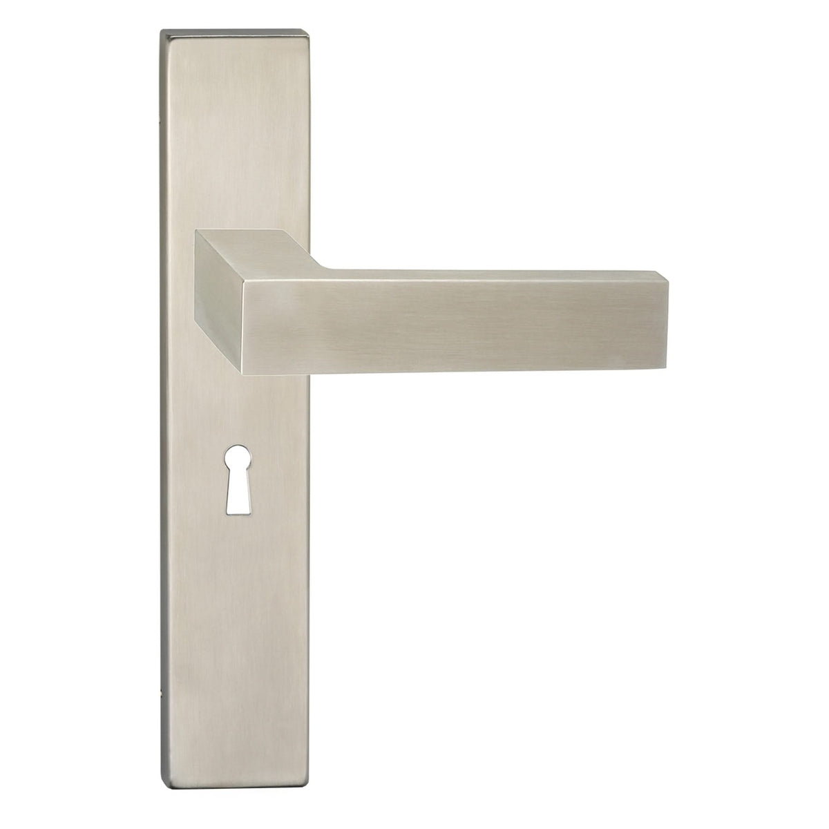 Impresso Luton deurkruk RVS geborsteld op rechthoekig schild - productfoto