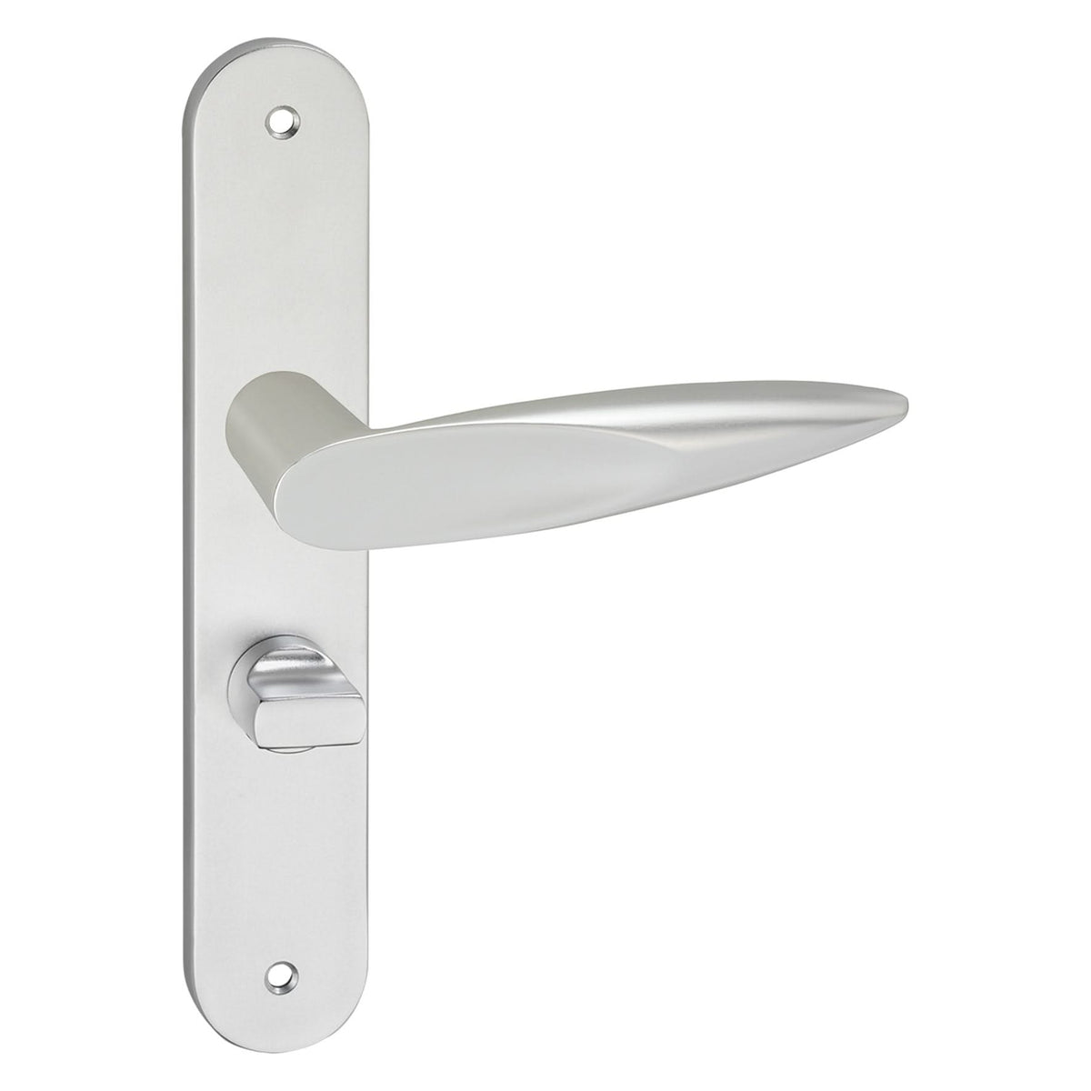 Impresso Sutton Aluminium op ovaal schild met schroeven – krukdetail