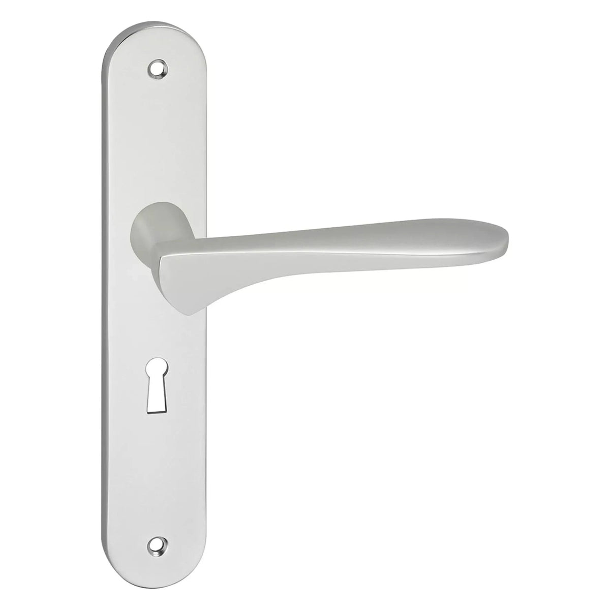 Impresso Watford Aluminium op ovaal schild met schroeven – zijaanzicht