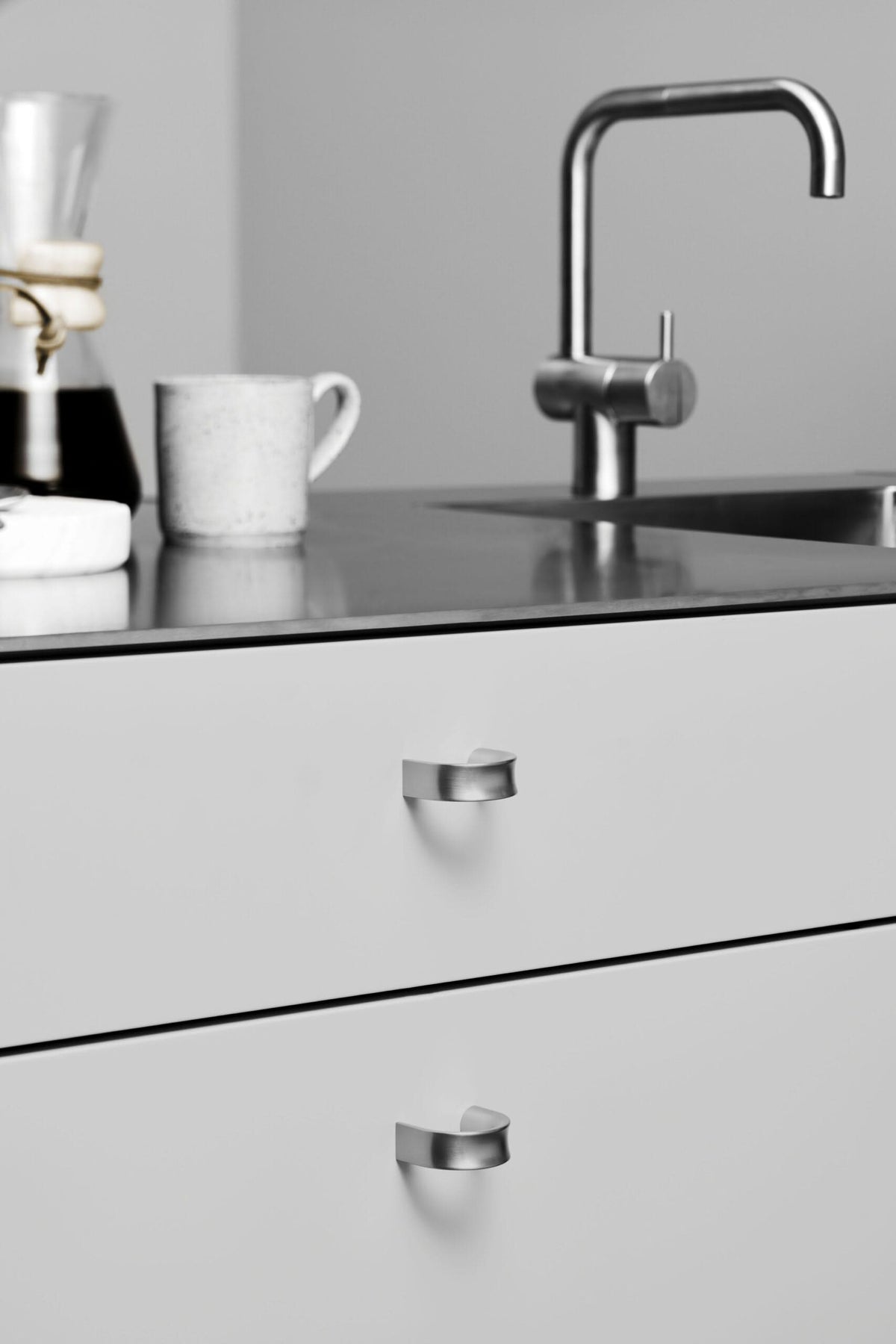 Furnipart Meubelknop Binnenknop inox look detail