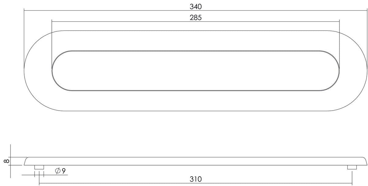 Intersteel brievenbus ovaal met veer RVS geborsteld – detail