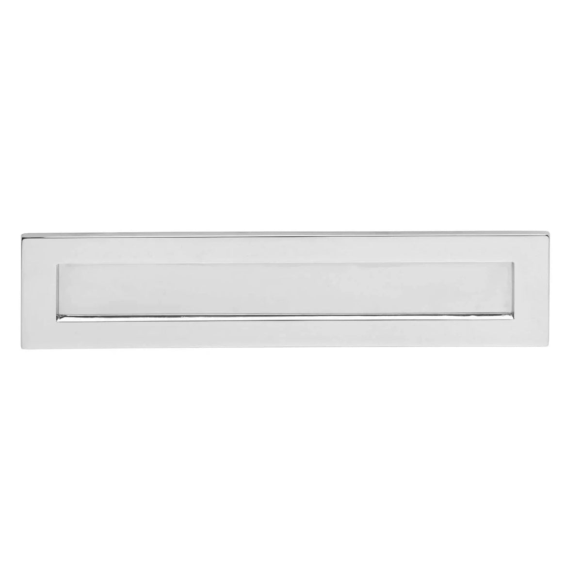 Intersteel brievenbus rechthoekig chroom – vooraanzicht
