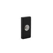 Intersteel deurbel rechthoekig verdekt 65x30x10 mm rvs zwart vooraanzicht