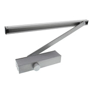 Intersteel deurdranger DR124 zilvergrijs met glijarm – vooraanzicht