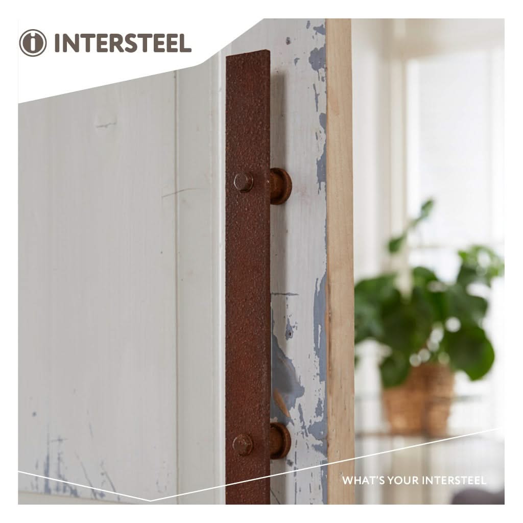 Intersteel deurgreep 400 x 40 mm antiek – montagedetail