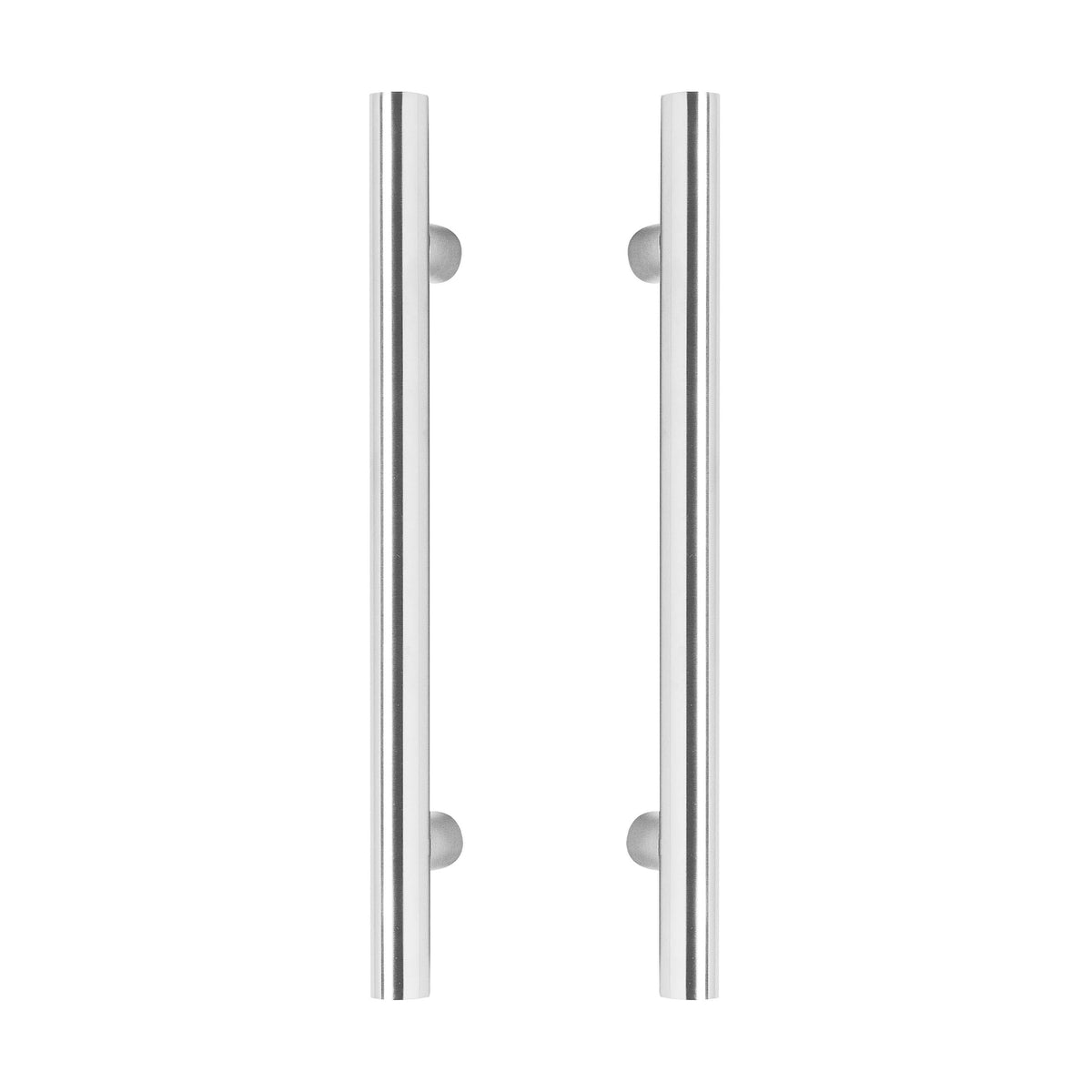 Intersteel deurgrepen T-vorm 800 mm geborsteld rvs per paar – vooraanzicht
