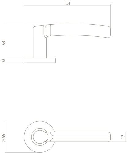Intersteel deurkruk Bas Konig Elegant Fusion rvs geborsteld detail