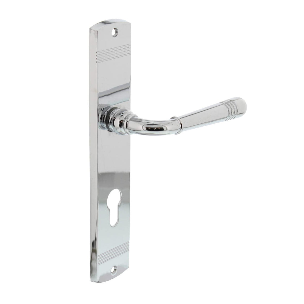 Intersteel deurkruk Helena schild chroom sfeerbeeld