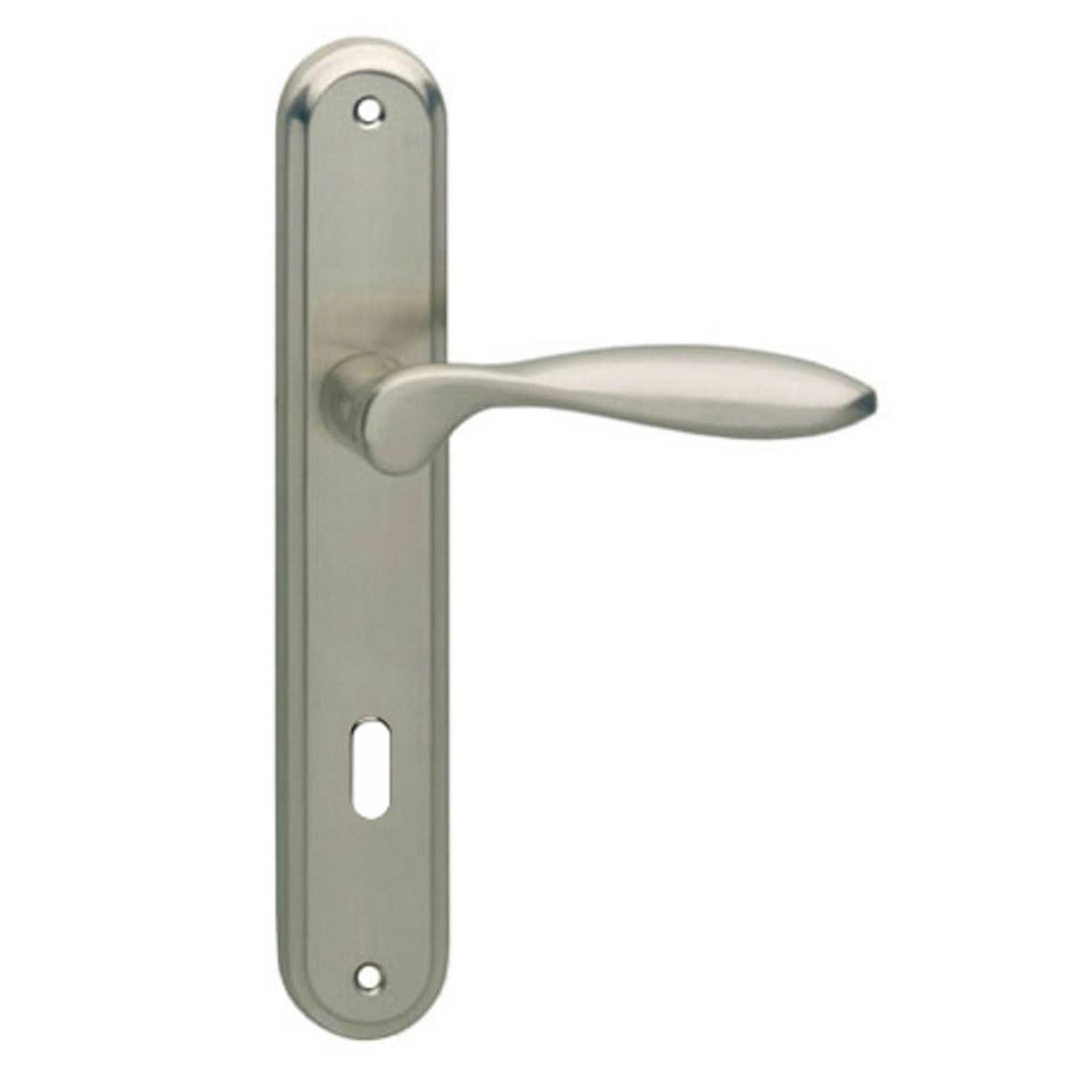 Intersteel deurkruk George op schild nikkel mat – detail montage
