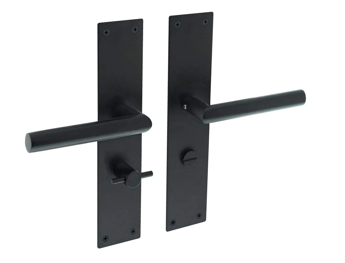 Intersteel Deurkruk Jura met schild 250x55x2mm zwart - Deurbeslag-expert