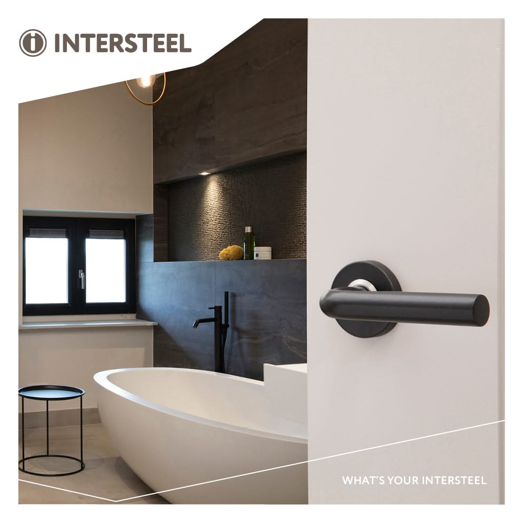 Intersteel deurkruk Luzern RVS mat zwart - foto