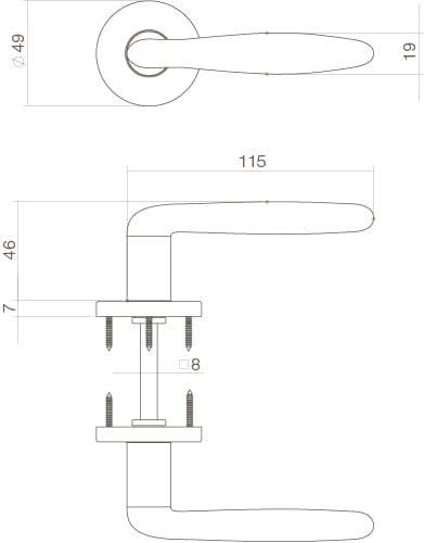 Intersteel deurkruk Phobos op rozet mat nikkel detail