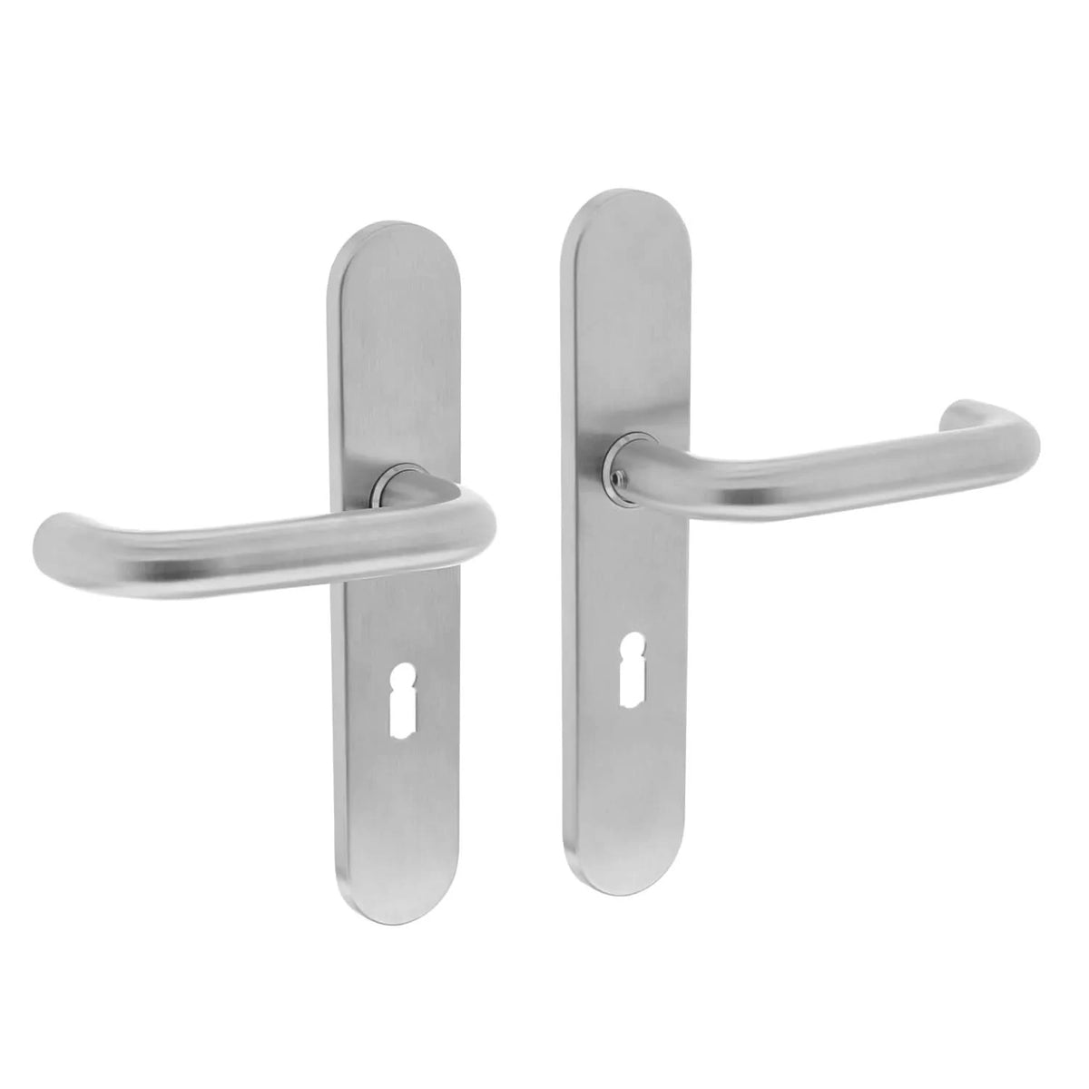 Intersteel deurkruk Rond schild rvs geborsteld gemonteerd