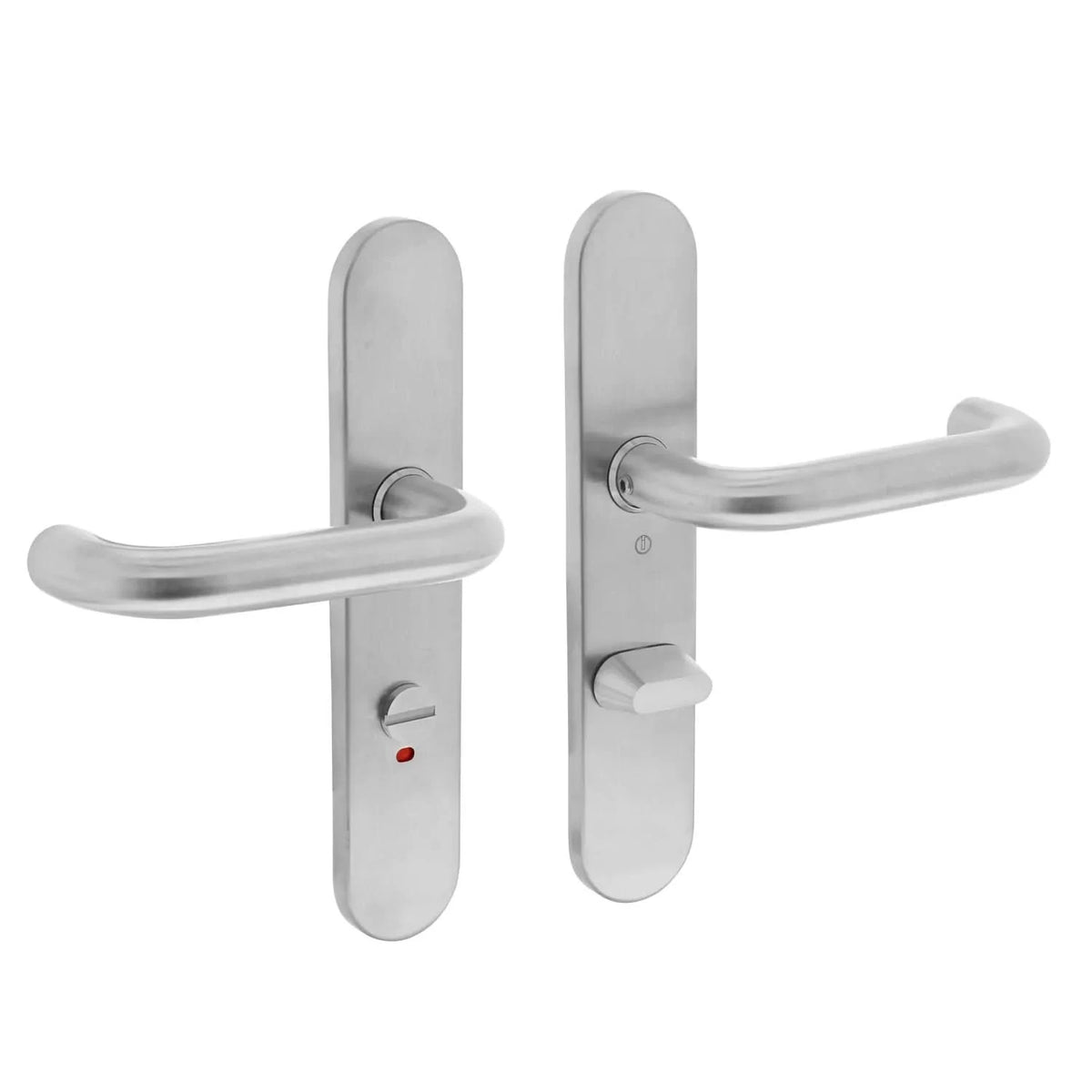 Intersteel deurkruk Rond schild rvs geborsteld close-up