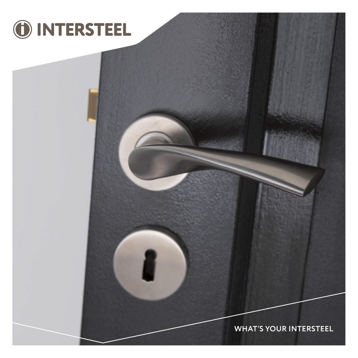 Intersteel deurkruk Vlinder op rozet RVS geborsteld – detail