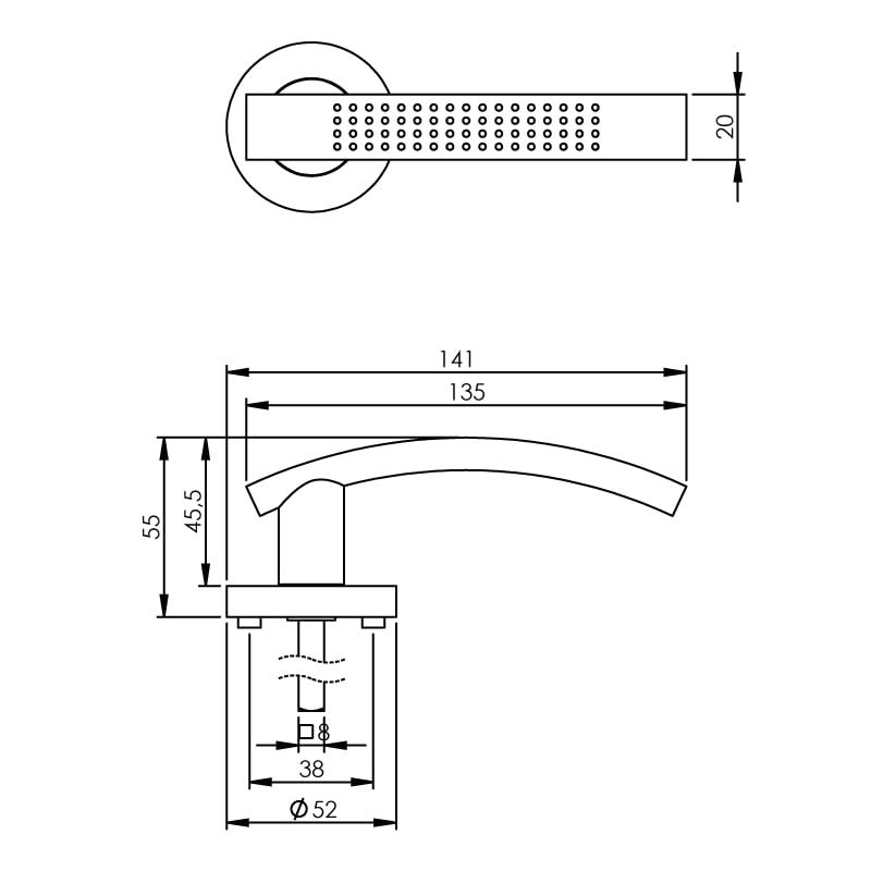 Intersteel deurkruk William op rozet mat nikkel detail
