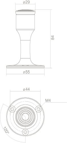 Intersteel deurstop recht model mat zwart – detail