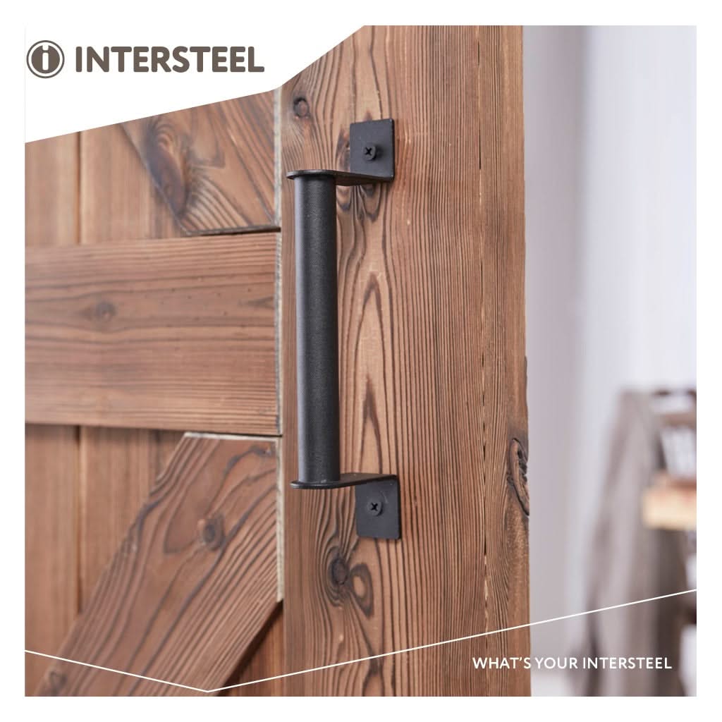 Intersteel handgreep schuifdeur 196x25mm mat zwart detail montagezijde
