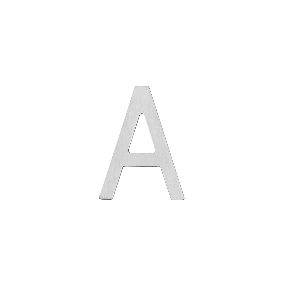 Intersteel huisletter A 100 mm RVS geborsteld – vooraanzicht