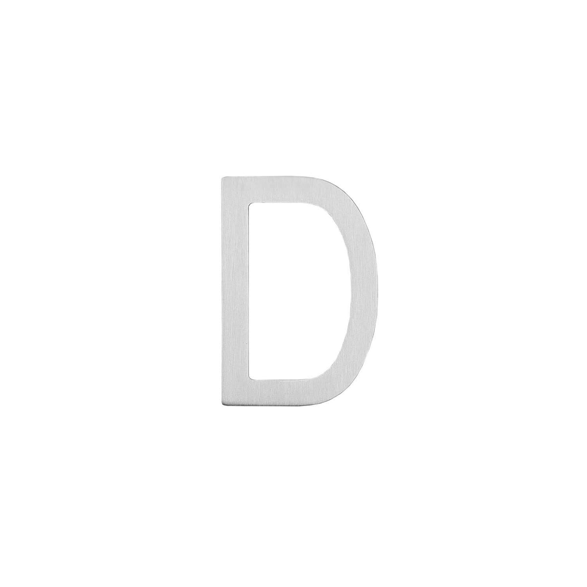 Intersteel huisletter D 100 mm RVS geborsteld – vooraanzicht