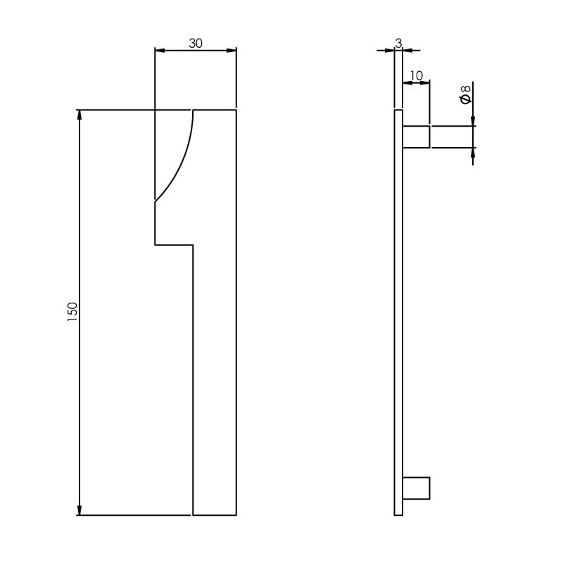 Intersteel huisnummer 1 150mm RVS geborsteld – detailweergave