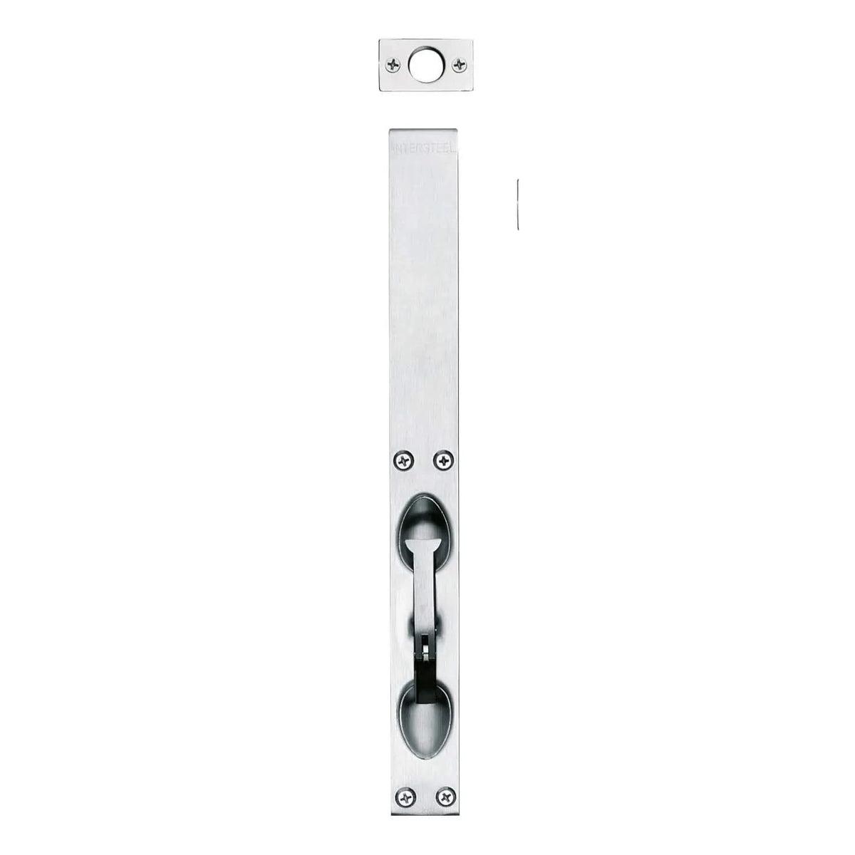 Intersteel kantschuif 300 mm rvs geborsteld – vooraanzicht