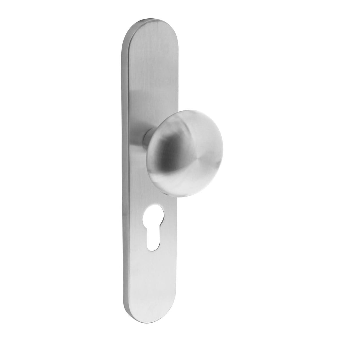 Intersteel knop paddenstoel op schild met nok RVS geborsteld – detail