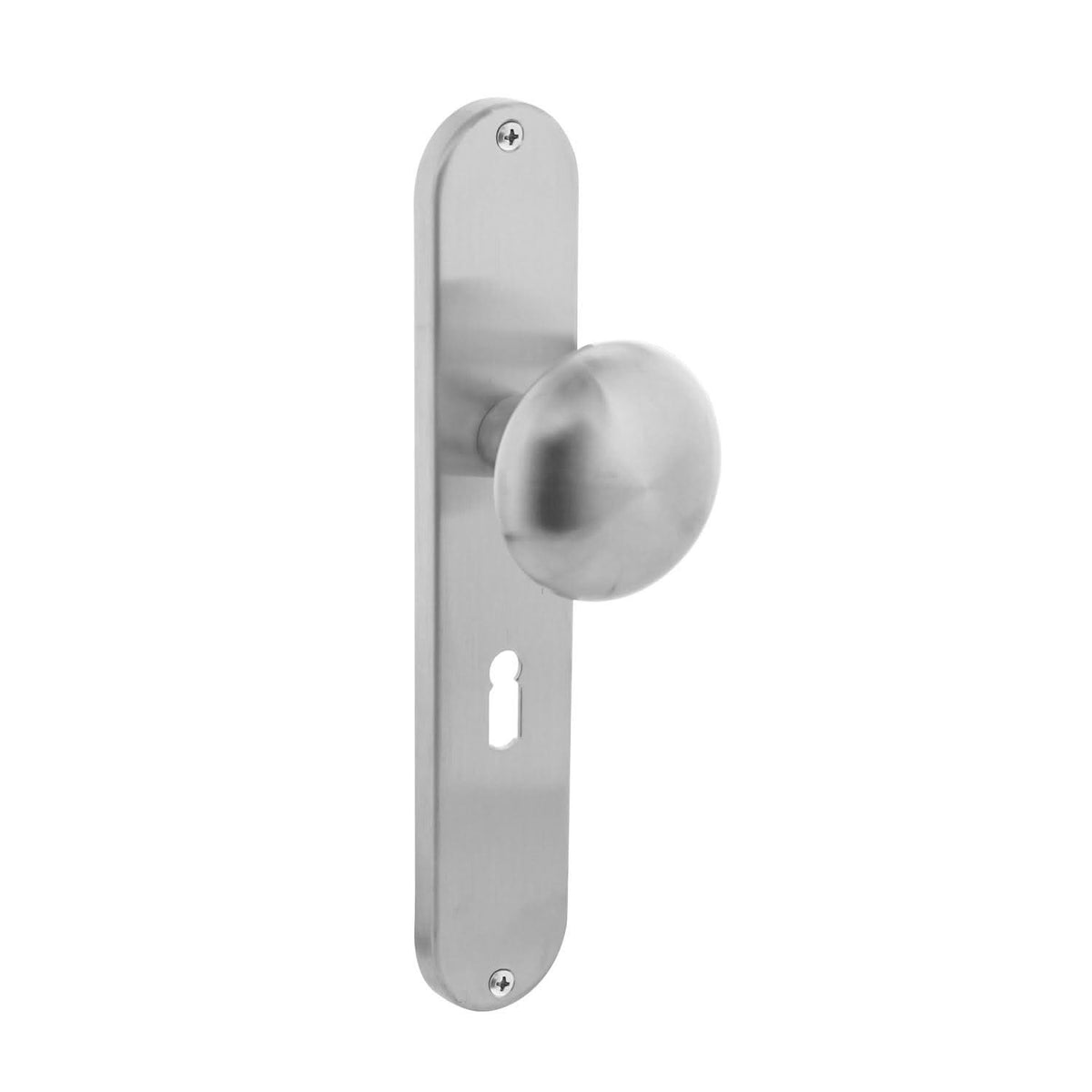 Intersteel knop paddenstoel op lang schild RVS geborsteld – gemonteerd