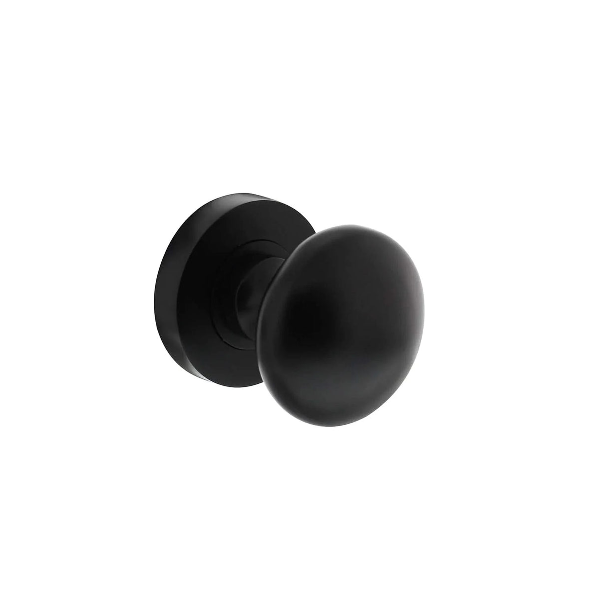 Intersteel knop op rozet 52x10 mm zwart – vooraanzicht