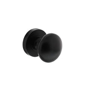 Intersteel knop op rozet 52x10 mm zwart – vooraanzicht