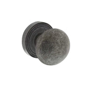 Intersteel knop op rozet oud grijs – vooraanzicht
