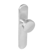 Intersteel knop op ovaal schild RVS geborsteld – vooraanzicht