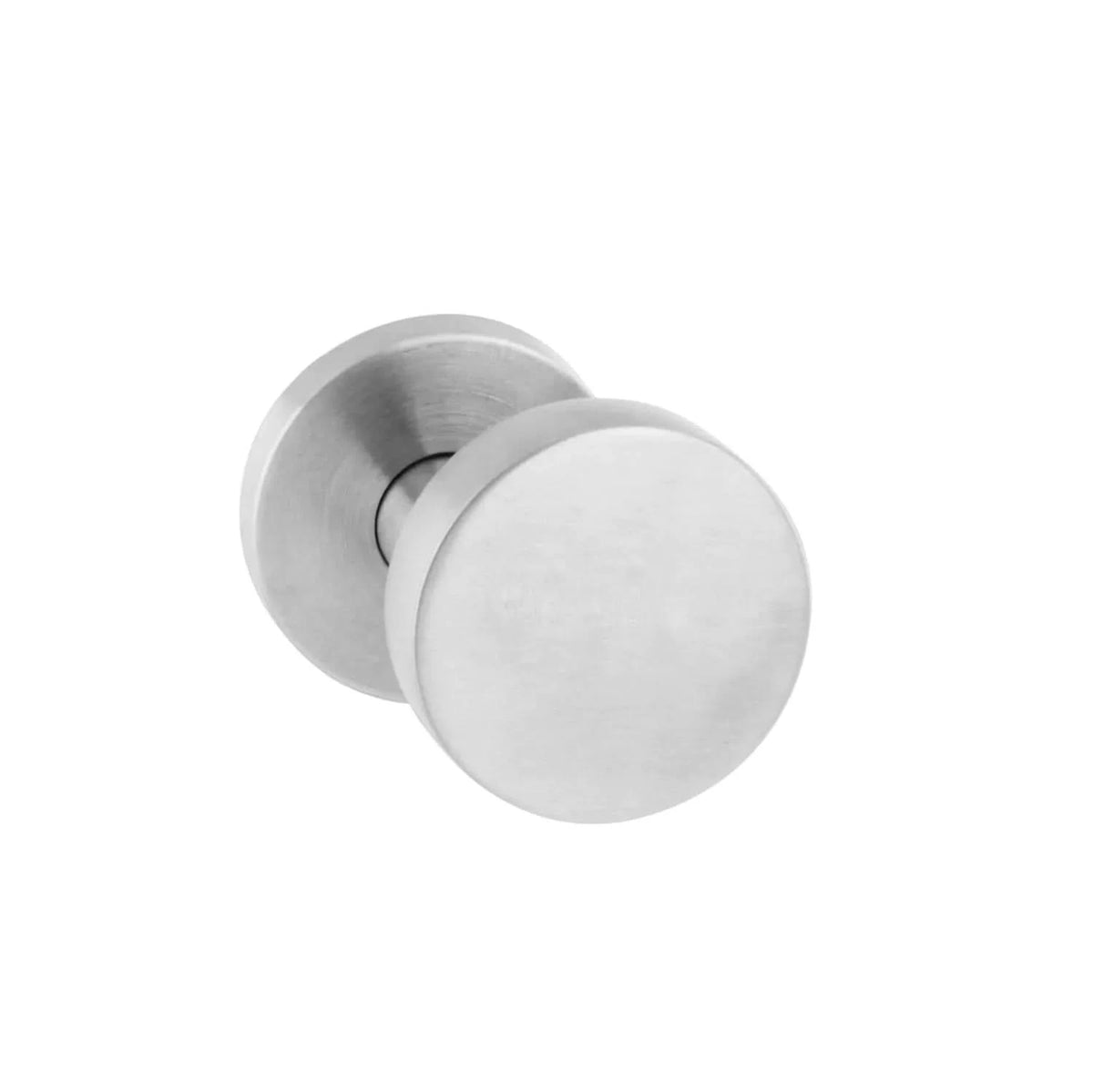 Intersteel knop rond verkropt RVS geborsteld – vooraanzicht