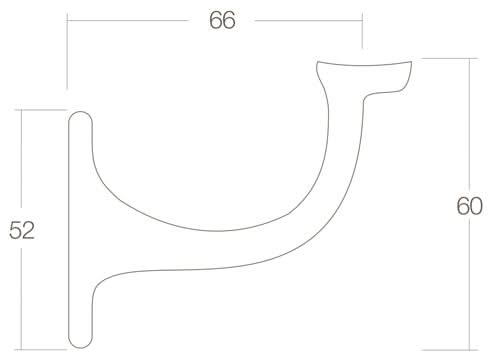 Intersteel leuninghouder centraal hol zadel blind zwart – detailfoto