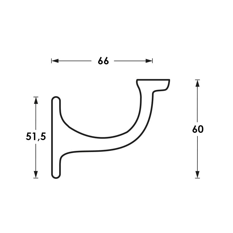 Intersteel leuninghouder vlak zadel chroom – detailfoto