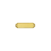 Intersteel naamplaat messing gelakt 101x27x4mm – vooraanzicht