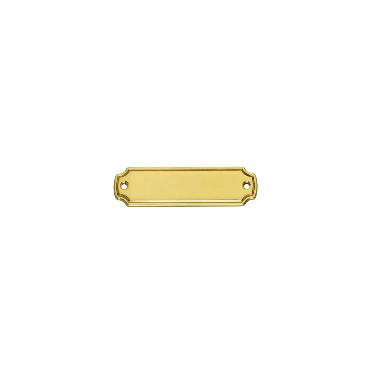 Intersteel naamplaat messing gelakt 101x27x4mm – vooraanzicht