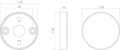Intersteel blinde rozet mat zwart – detail