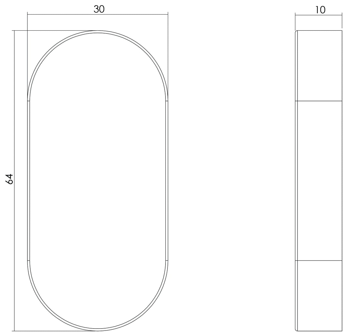 Intersteel verdekte rozet ovaal RVS geborsteld - detail