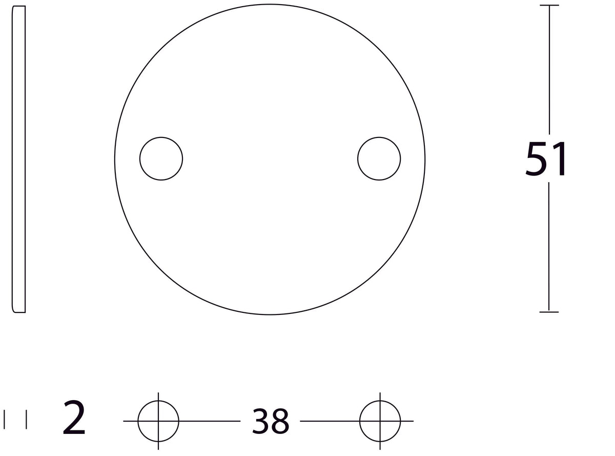 Intersteel blinde rozet rond plat RVS geborsteld detail