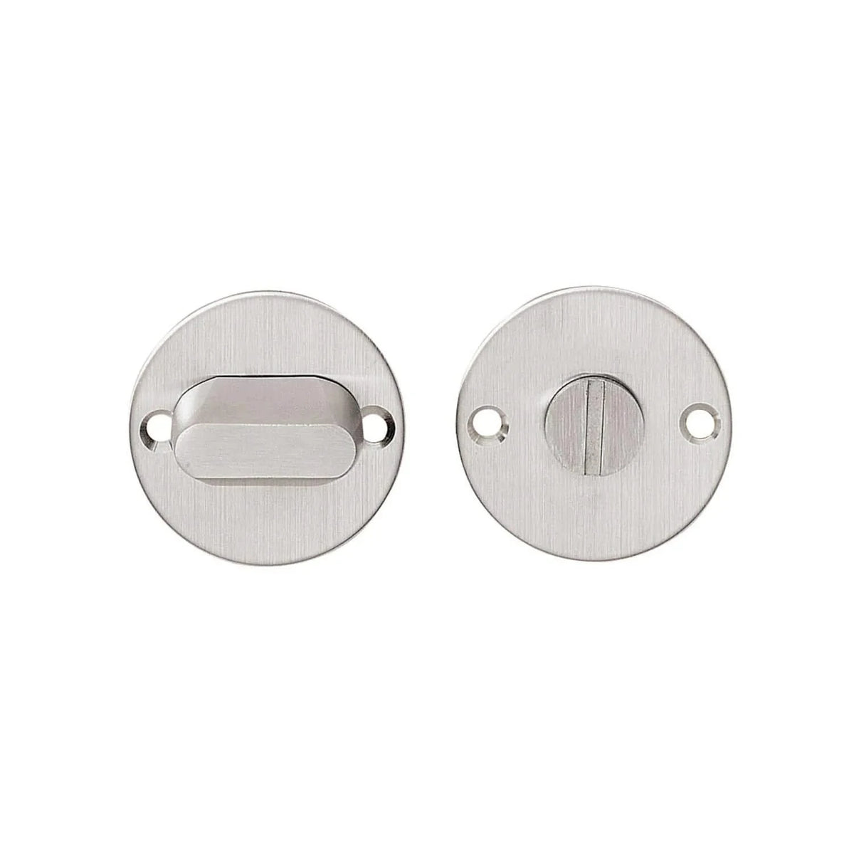 Intersteel rozet toilet-/badkamersluiting 8 mm stift RVS geborsteld – vooraanzicht