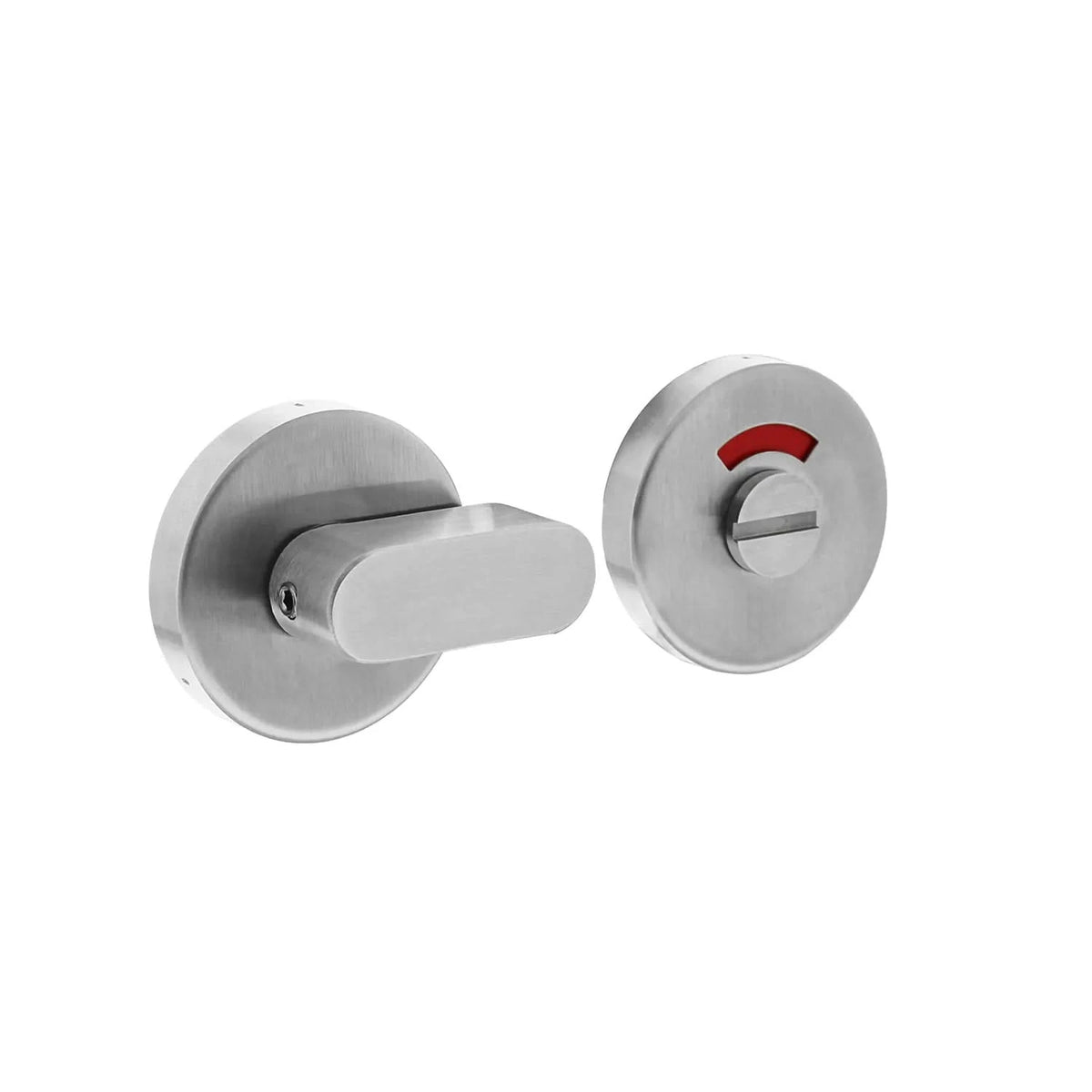 Intersteel rozet toilet-/badkamersluiting met comfortknop RVS geborsteld – vooraanzicht