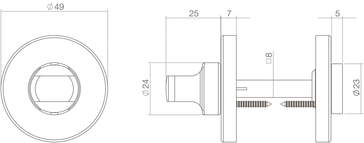 Intersteel toilet-/badkamersluiting oud grijs detail