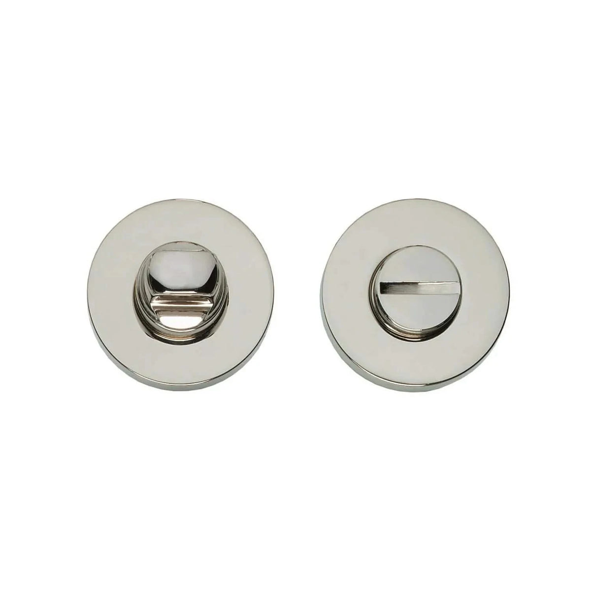 Intersteel toilet-/badkamersluiting rond nikkel vooraanzicht