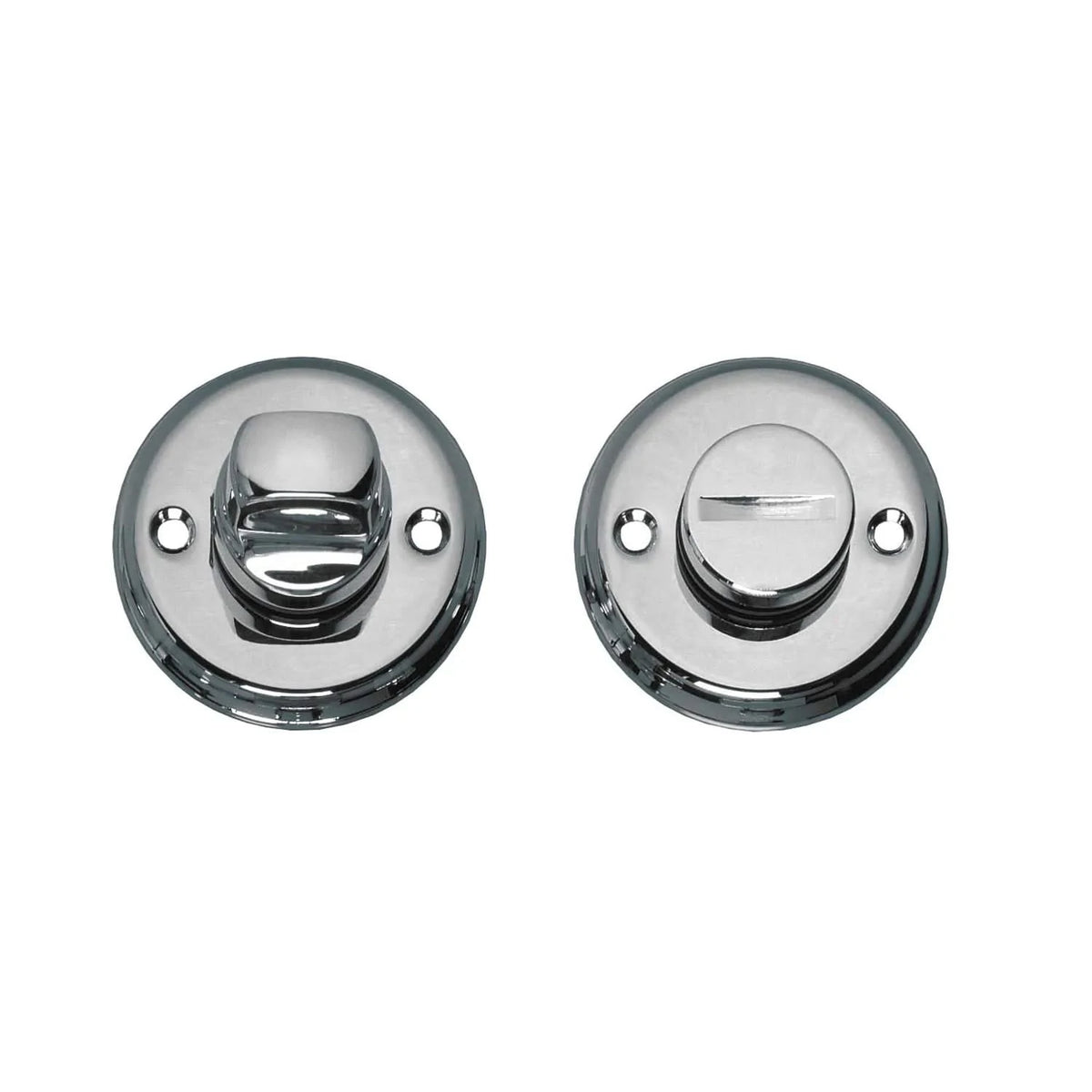 Intersteel rozet met toilet-/badkamersluiting chroom – vooraanzicht