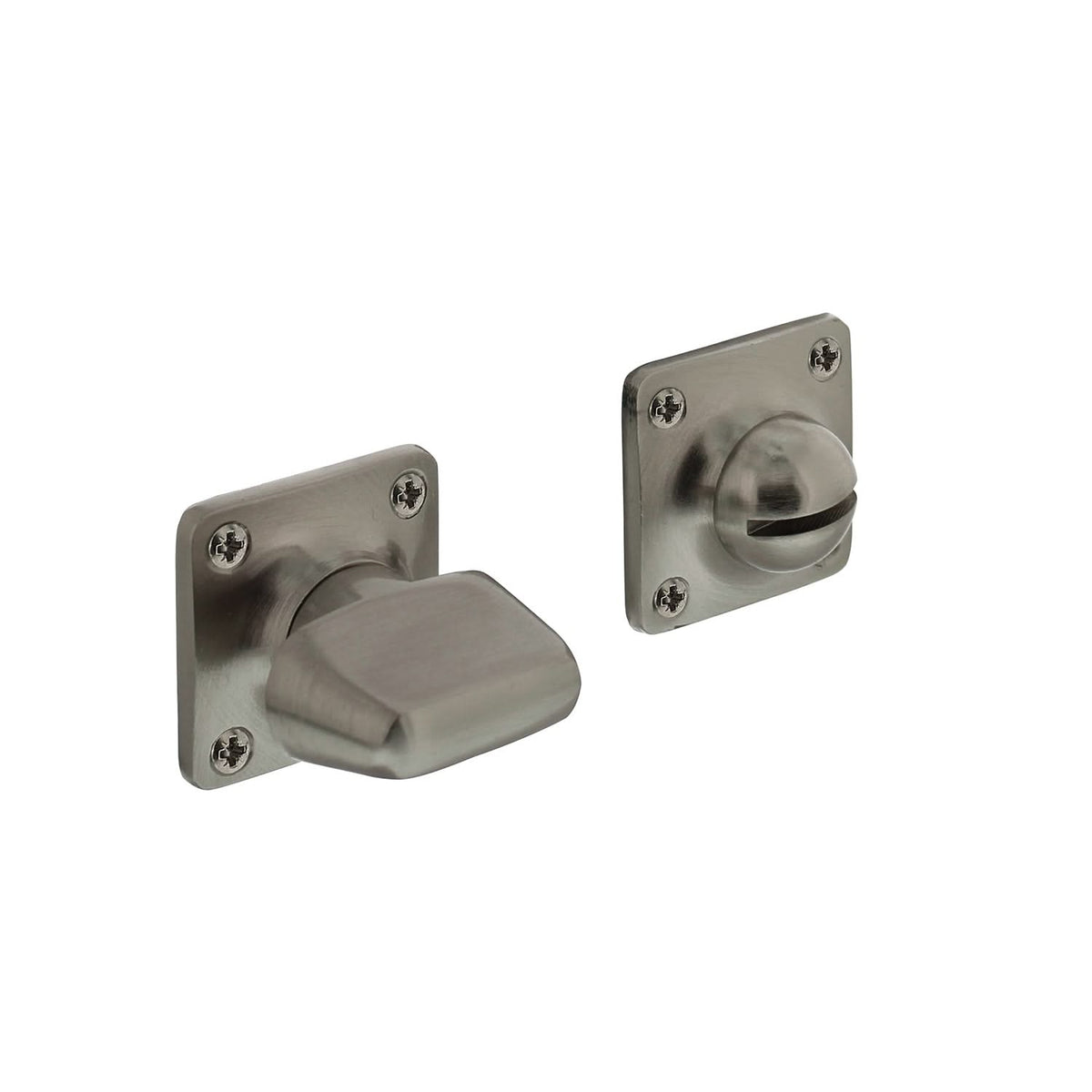 Intersteel toilet-/badkamersluiting vierkant mat nikkel vooraanzicht