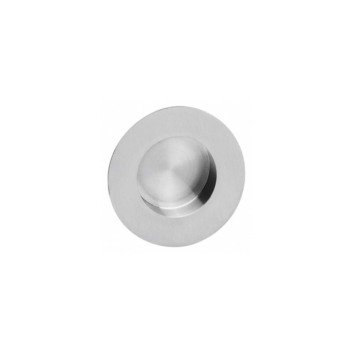 Intersteel schuifdeurkom rond Ø52/85mm RVS geborsteld vooraanzicht