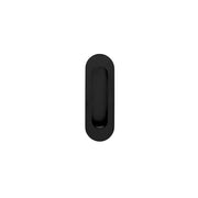 Intersteel schuifdeurkom ovaal 120x40mm blind mat zwart vooraanzicht