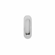 Intersteel schuifdeurkom ovaal 120x40mm blind RVS geborsteld vooraanzicht